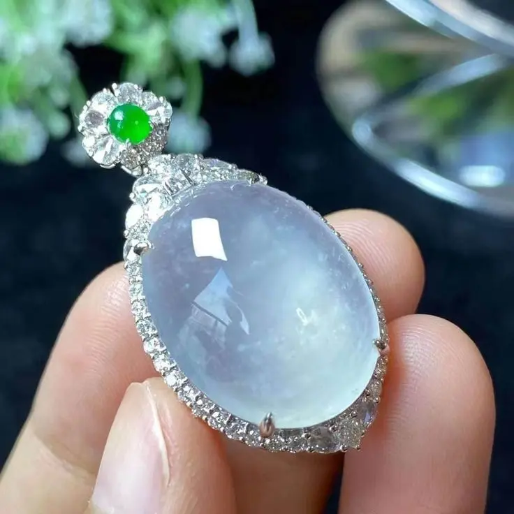 冰玉鑽石豪華吊墜